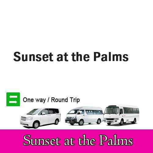 Sunset at the palms airport shuttle